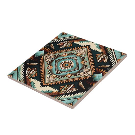 Western Boho Pattern Tegeltje (Zijkant)