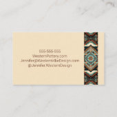 Western Boho Pattern Visitekaartje (Achterkant)