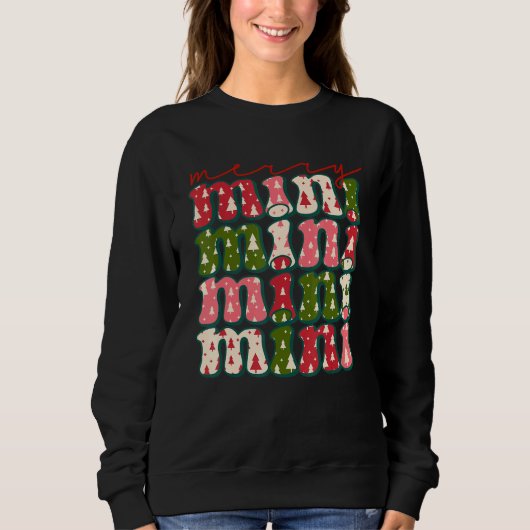 Western Boho Retro Christmas Mimi Mom Mother Trui (Voorkant)