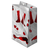 Western Boot Spurs Coeurs Imprimer Sac Cadeau (Devant Angle)