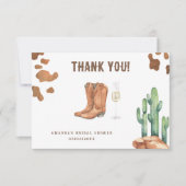 Western Boots & Bubbly Merci Cadeaux de douche de  (Devant)