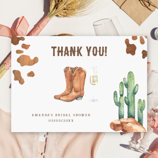 Western Boots & Bubbly Merci Cadeaux de douche de 