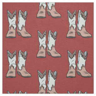 Western Boots-patroon Stof