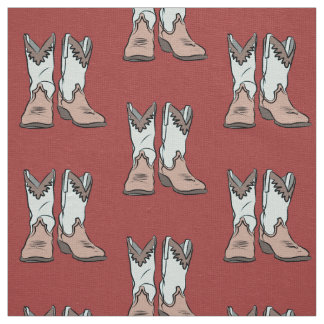 Western Boots-patroon Stof