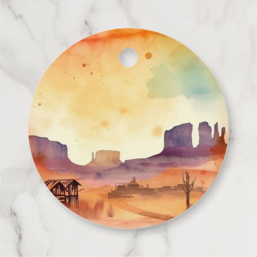 Western Boy A Little Cowboy Rustiek Baby shower Bedankjes Labels (Achterkant)