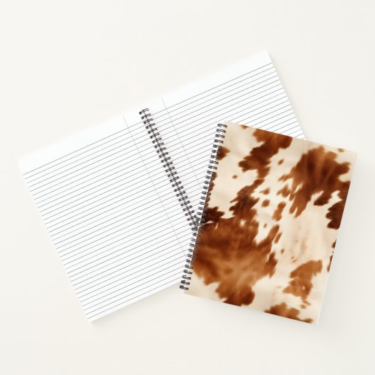 Western Brown Cream Cowhide Notitieboek (Binnen)