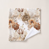 Western Brown Cream Floral sud-ouest (Gant de toilette)