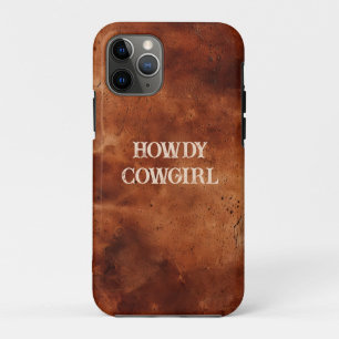 Western Brown Howdy Cowboy Brown iPhone 11 Pro Hoesje