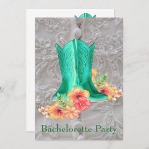Western Bruiloft Bachelorette Party Custom Kaart