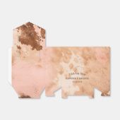 Western Bruiloft Blush Koeienhuid Bedankdoosjes (Uitgevouwen)