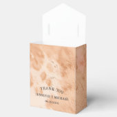 Western Bruiloft Blush Koeienhuid Bedankdoosjes (Geopend)