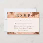 Western Bruiloft Blush Roze Koeienhuid RSVP-kaart RSVP Kaartje (Voorkant)