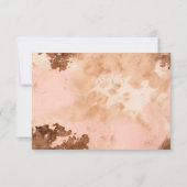Western Bruiloft Blush Roze Koeienhuid RSVP-kaart RSVP Kaartje (Achterkant)