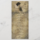 Western bruiloft-programma voor barrel en Boots Programma (Voorkant)