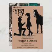 Western Bruiloft Verloving Kaart (Voorkant / Achterkant)