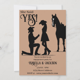 Western Bruiloft Verloving Kaart