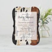 Western bruin crème Koeienhuid Kaart (Staand voorkant)