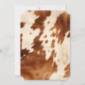 Western bruin crème Koeienhuid Kaart (Achterkant)