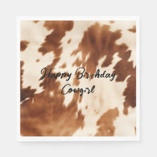 Western bruin crème Koeienhuid Servet