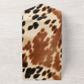 Western Bruin Koeienhuid bruiloft All In One Uitnodiging (Buitenkant)