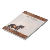 Western bruin paard cowboy cowgirl notitieblok (Gedraaid)