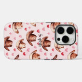 Western Bruin Roze Cowgirl Petten Harten Case-Mate iPhone Case (Achterkant (horizontaal))