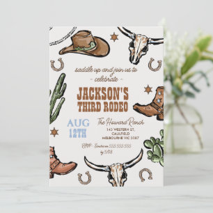 Western Bruin Wilde Westen Cowboy Rodeo Verjaardag Kaart