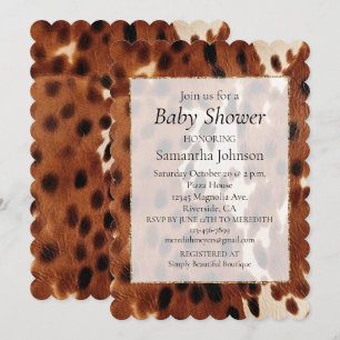 Western bruin zwart cowboy Koeienhuid Kaart