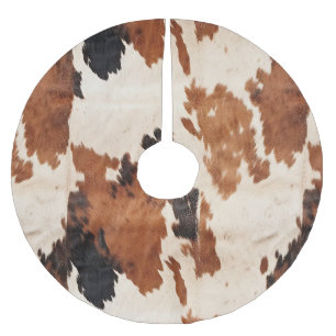 Western bruin zwart wit Koeienhuid Kerstboom Rok
