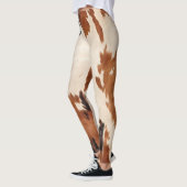Western bruin zwart wit Koeienhuid Leggings (Links)