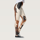 Western bruin zwart wit Koeienhuid Leggings (Rechts)