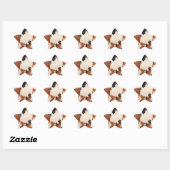 Western bruin zwart wit Koeienhuid Ster Sticker (Vel)