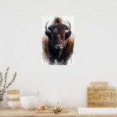Western Buffalo Art Print Poster (Keuken)