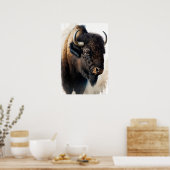 Western Buffalo Art Print Poster (Keuken)