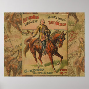 Western buffel Bill Wild West Show Poster