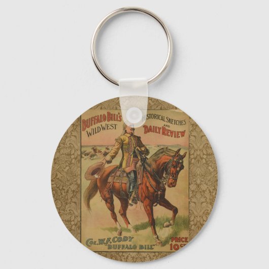  Western buffel Bill Wild West Show Poster Sleutelhanger (Voorkant)