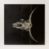 Western Bull Skull Country Cowboy Rustic Legpuzzel (Horizontaal)