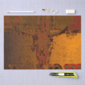 Western  Bull Skull Rust Sinaasappel Land Tissuepapier (Craft)