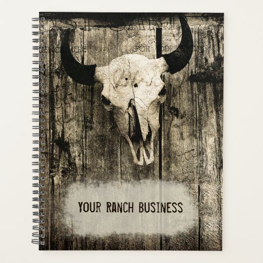 Western Bull Skull Sepia Vintage Rustic (Devant)