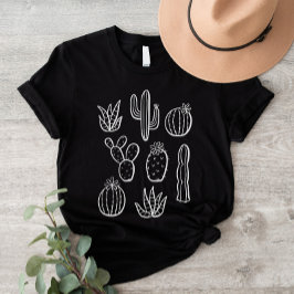 Western Cactus Plants Desert Boho Botanical Garden T-shirt