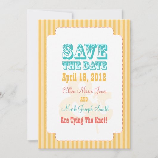 Western carnaval - sla de datum geel op save the date (Voorkant)