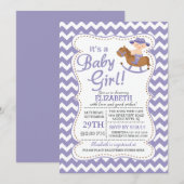 Western C'est une invitation de Baby shower de fil (Devant / Derrière)