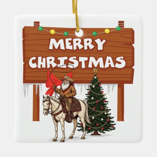 Western Christmas holiday Ornament (Voorkant)