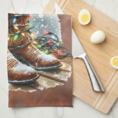 Western Christmas  Theedoek (Quarter Fold)