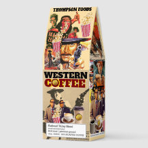 WESTERN Coffee, 12oz Bag, Dark Roast, Flath