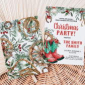Western Country Boots Kerstfeest Kaart