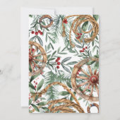 Western Country Boots Kerstfeest Kaart (Achterkant)