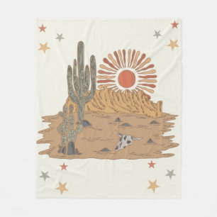 Western Country Cowboy Verjaardag Fleece Deken