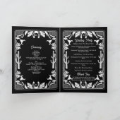 Western Country Cowboy Wedding Order of Service Programma (Binnen)