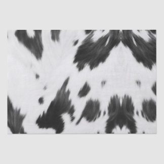 Western Country Cowboy Zwart Wit Koe Print Tissuepapier